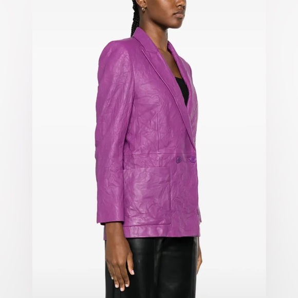 Zadig & Voltaire Visio Cuir Froisse size 38 NWT SUPER SOFT LAMBSKIN - Picture 2 of 8